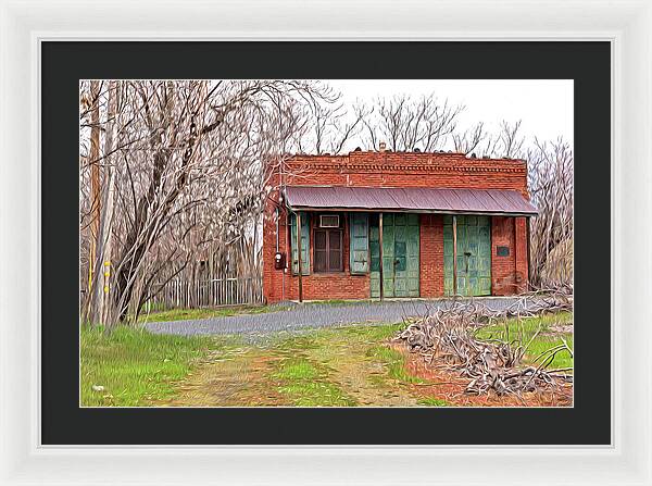 Original US POST OFFICE in Chinese Camp - Framed Print