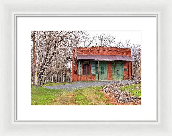 Original US POST OFFICE in Chinese Camp - Framed Print