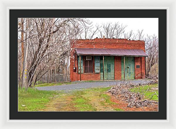 Original US POST OFFICE in Chinese Camp - Framed Print