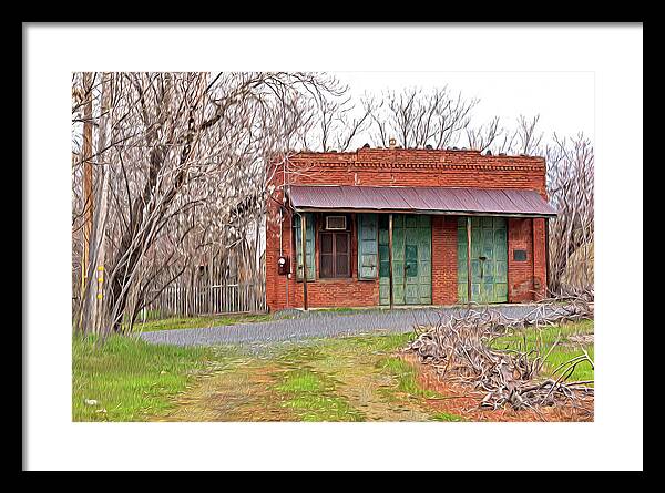 Original US POST OFFICE in Chinese Camp - Framed Print