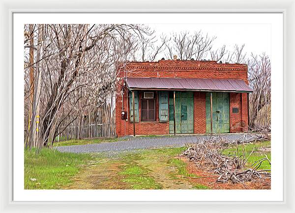 Original US POST OFFICE in Chinese Camp - Framed Print