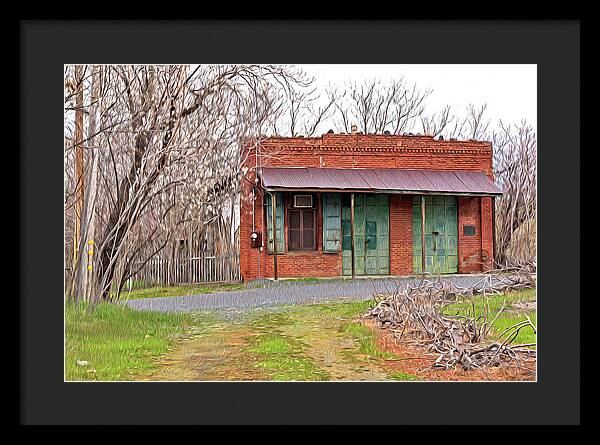Original US POST OFFICE in Chinese Camp - Framed Print
