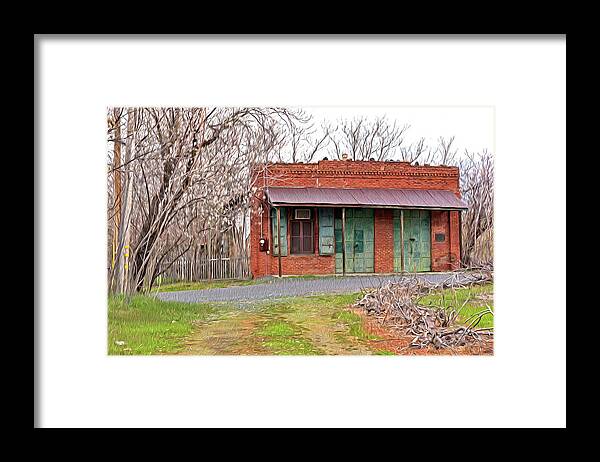 Original US POST OFFICE in Chinese Camp - Framed Print