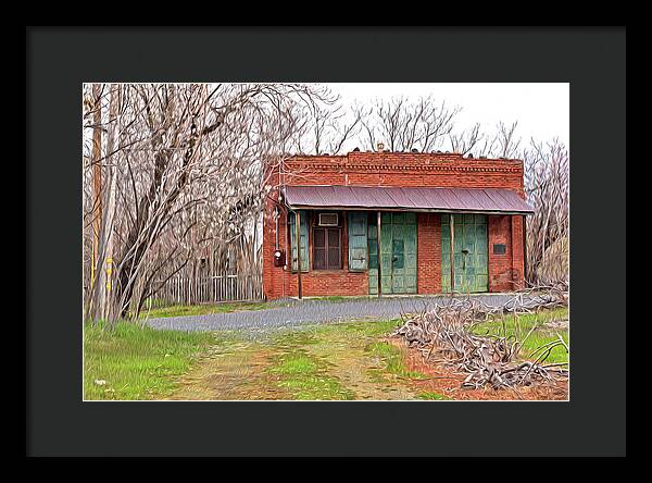 Original US POST OFFICE in Chinese Camp - Framed Print