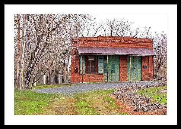 Original US POST OFFICE in Chinese Camp - Framed Print