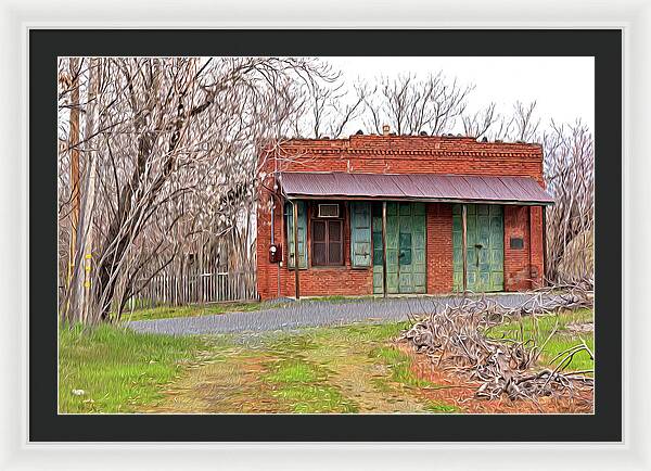 Original US POST OFFICE in Chinese Camp - Framed Print