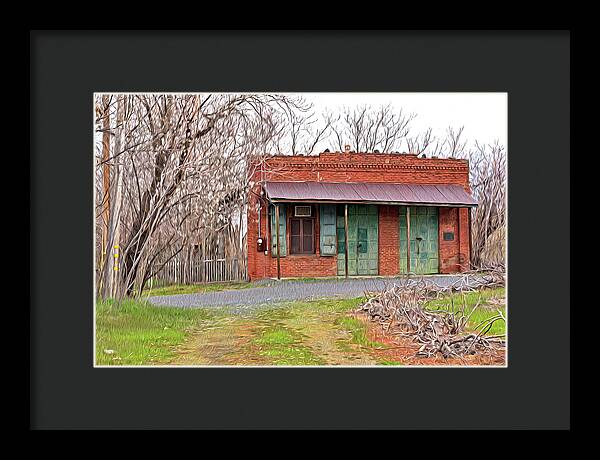 Original US POST OFFICE in Chinese Camp - Framed Print