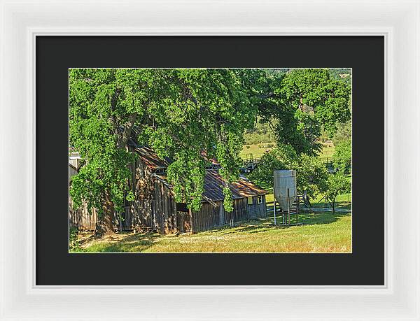 Outdoor Barn Central California - Framed Print