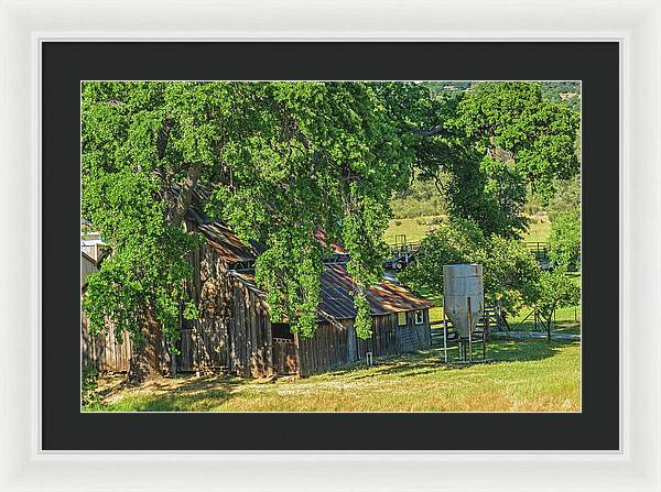 Outdoor Barn Central California - Framed Print