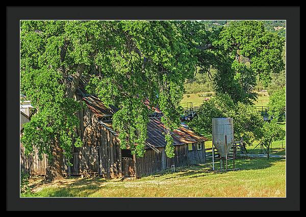 Outdoor Barn Central California - Framed Print