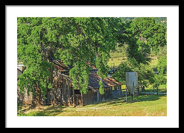 Outdoor Barn Central California - Framed Print