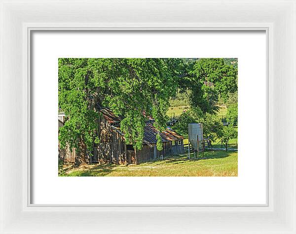 Outdoor Barn Central California - Framed Print