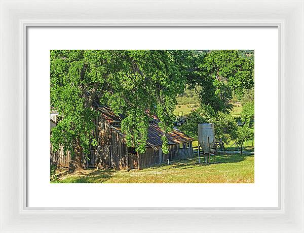 Outdoor Barn Central California - Framed Print