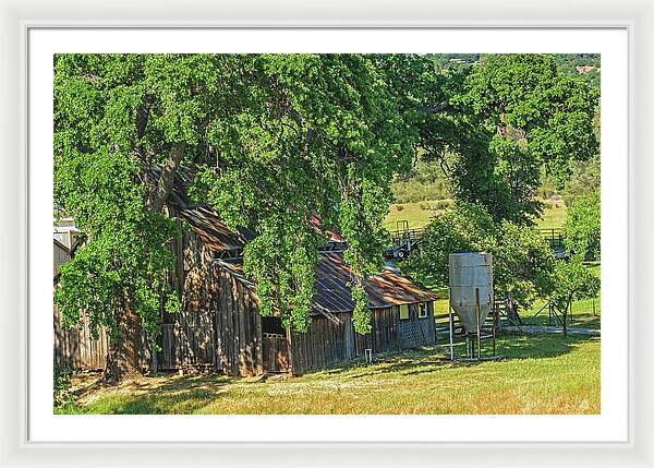 Outdoor Barn Central California - Framed Print
