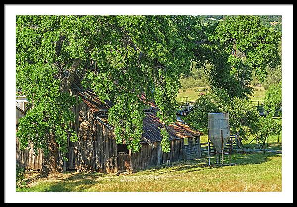 Outdoor Barn Central California - Framed Print