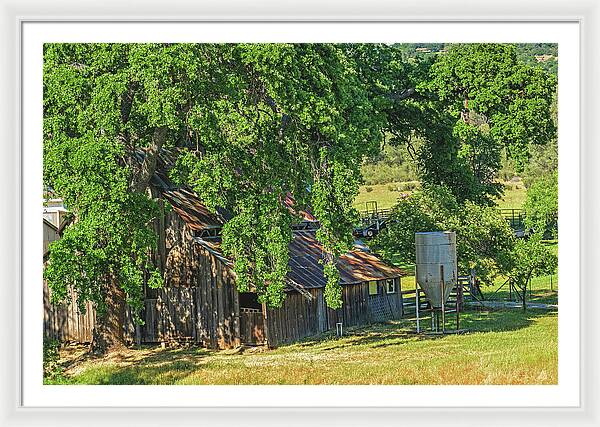 Outdoor Barn Central California - Framed Print
