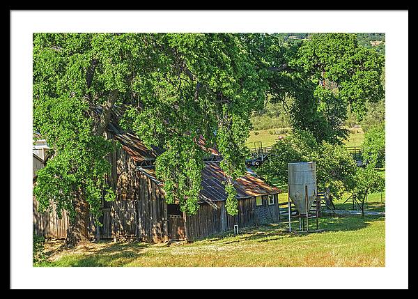 Outdoor Barn Central California - Framed Print