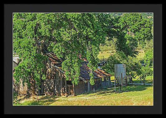 Outdoor Barn Central California - Framed Print