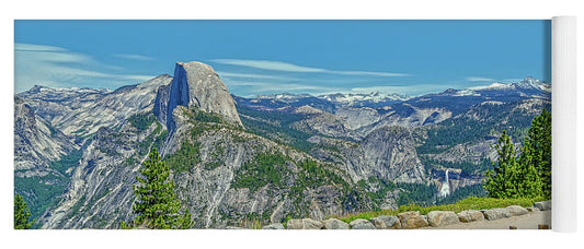 Paradise in California Wonderful Landscape of Half Dome and Waterfall - Yoga Mat