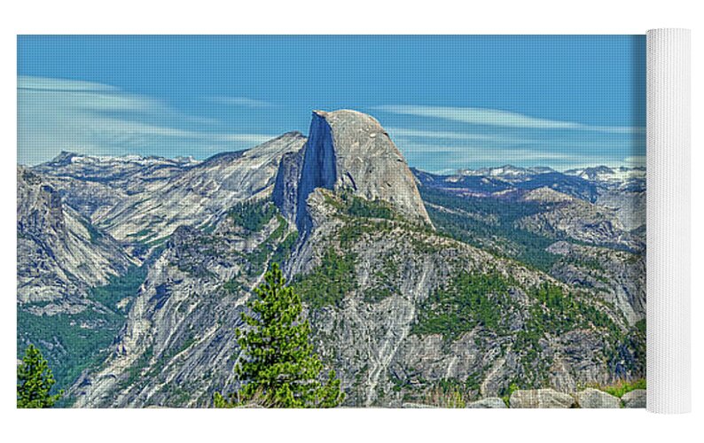 Paradise in California Wonderful Landscape of Half Dome and Waterfall - Yoga Mat