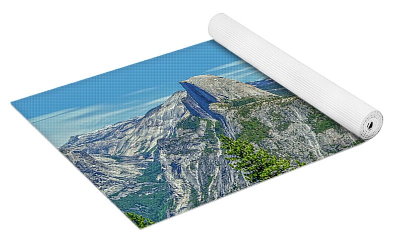 Paradise in California Wonderful Landscape of Half Dome and Waterfall - Yoga Mat