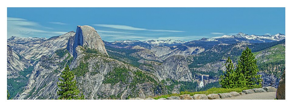 Paradise in California Wonderful Landscape of Half Dome and Waterfall - Yoga Mat