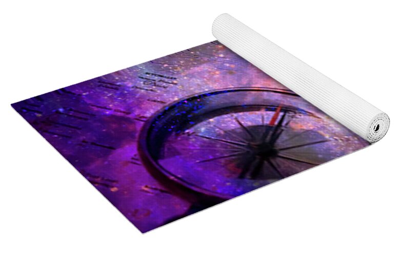 Paraglider Seeking Destination on a Map - Yoga Mat