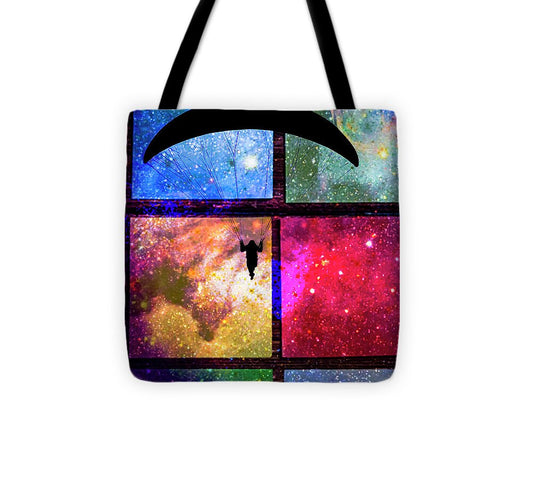 Paragliding Silhouette and Boxed Art - Tote Bag