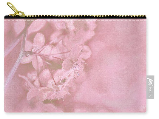 Pink Flowers Background Artistic Backdrop  - Zip Pouch