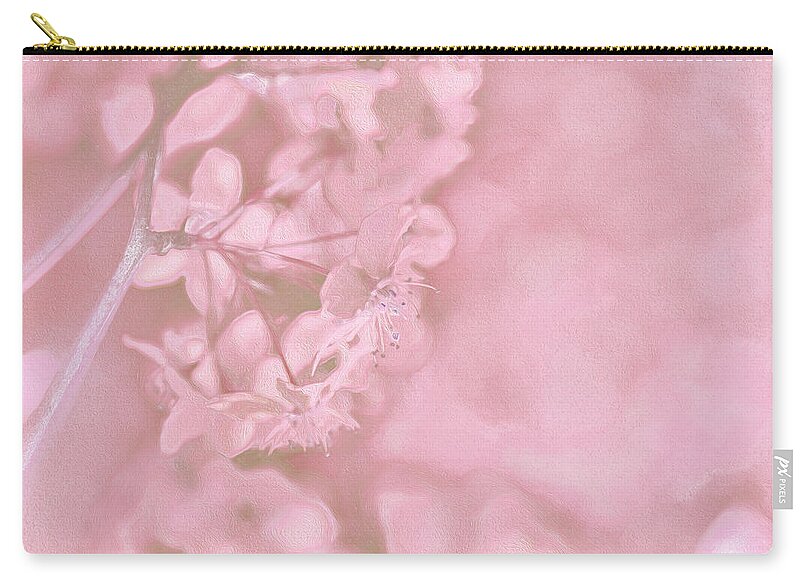 Pink Flowers Background Artistic Backdrop  - Zip Pouch