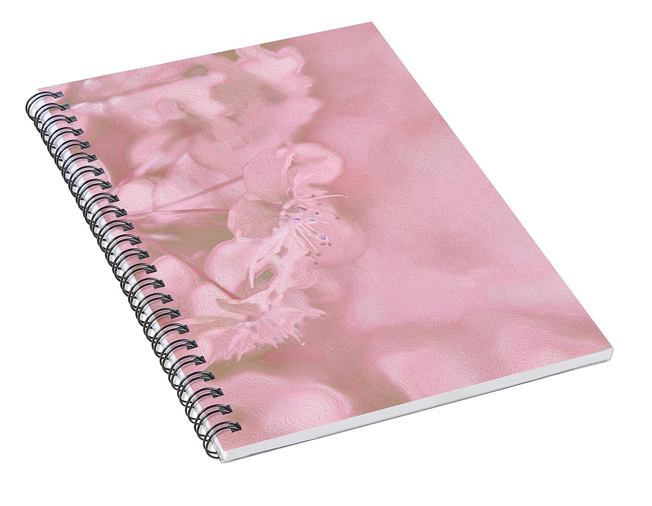 Pink Flowers Background Artistic Backdrop  - Spiral Notebook