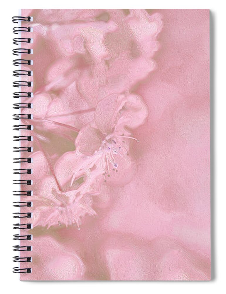 Pink Flowers Background Artistic Backdrop  - Spiral Notebook