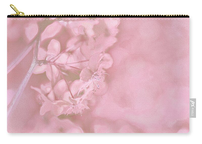 Pink Flowers Background Artistic Backdrop  - Zip Pouch