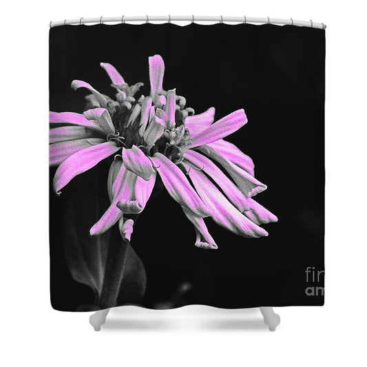 Pink Midnight Flower - Shower Curtain