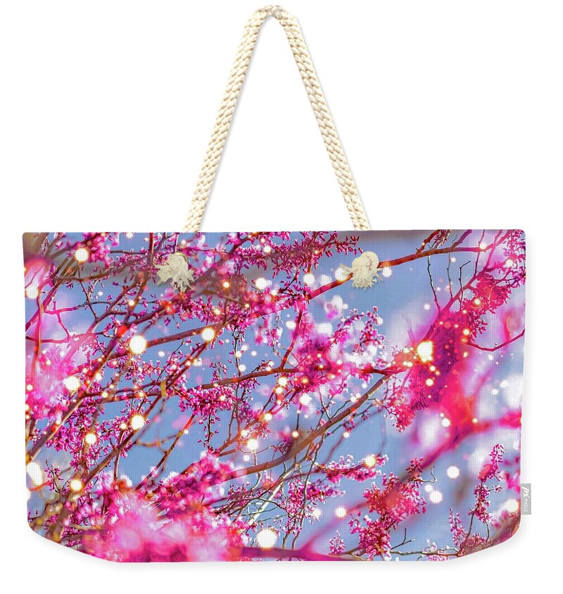 Pink Sparkling Blooms - Weekender Tote Bag