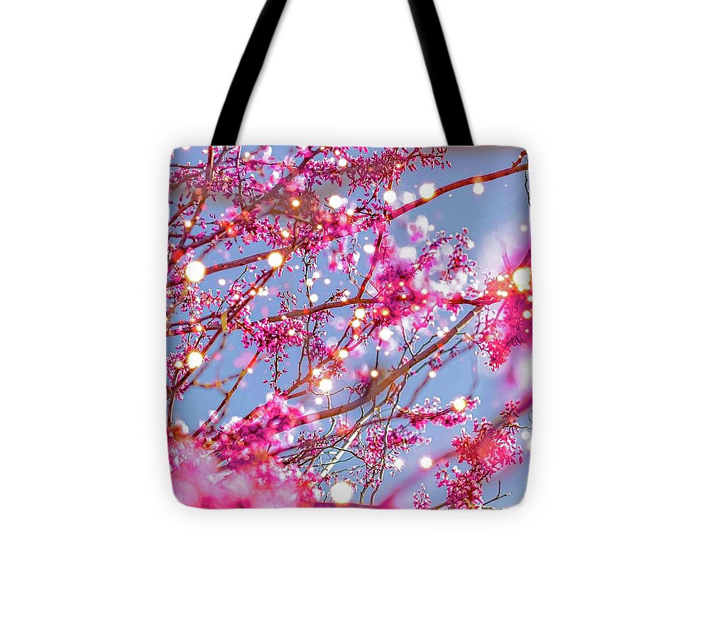 Pink Sparkling Blooms - Tote Bag