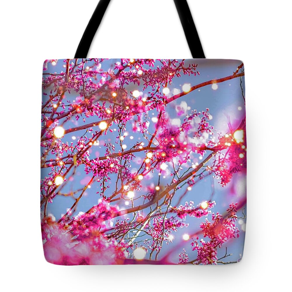 Pink Sparkling Blooms - Tote Bag