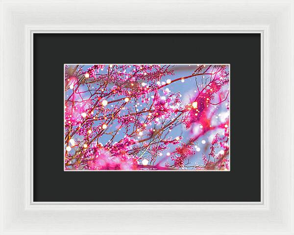 Pink Sparkling Blooms - Framed Print