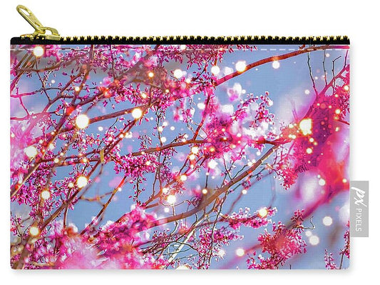 Pink Sparkling Blooms - Zip Pouch