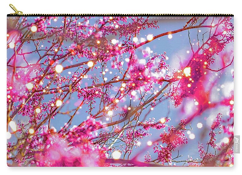 Pink Sparkling Blooms - Zip Pouch