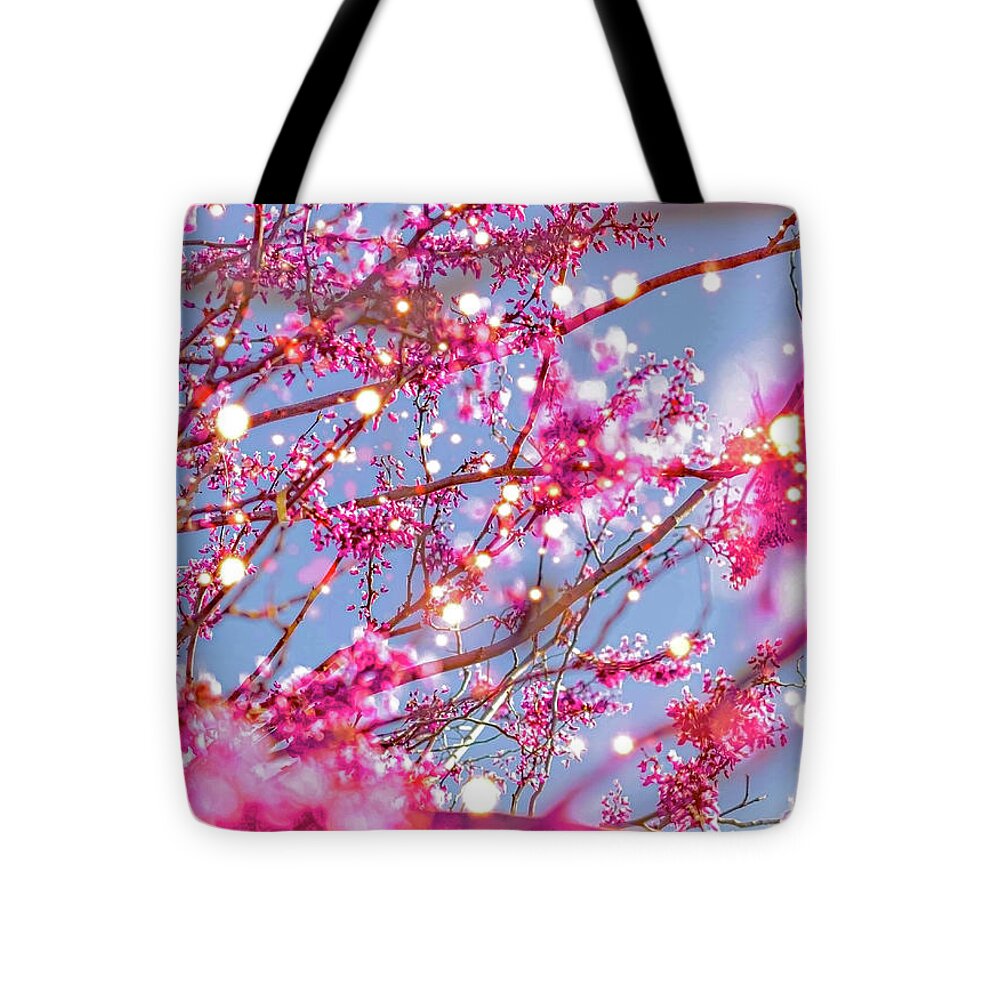 Pink Sparkling Blooms - Tote Bag