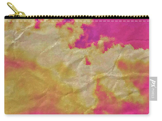 Pink Wrinkled Clouds  - Zip Pouch