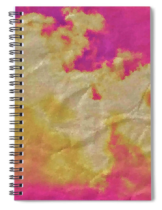 Pink Wrinkled Clouds  - Spiral Notebook