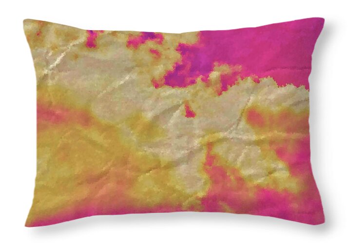 Pink Wrinkled Clouds  - Throw Pillow