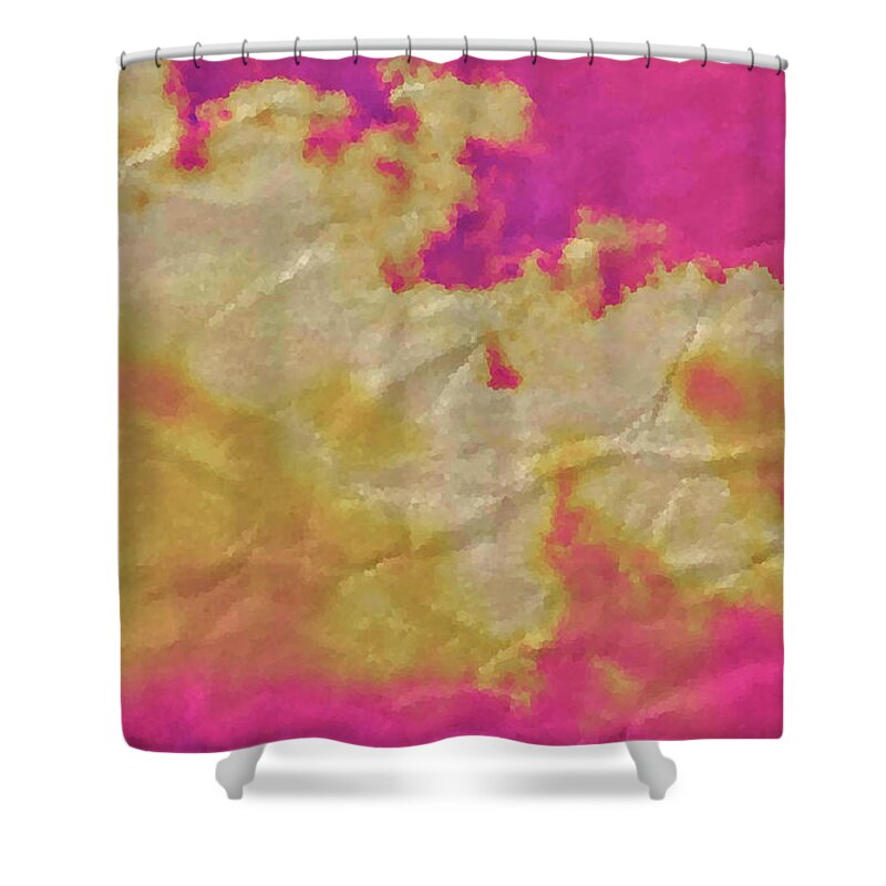 Pink Wrinkled Clouds  - Shower Curtain