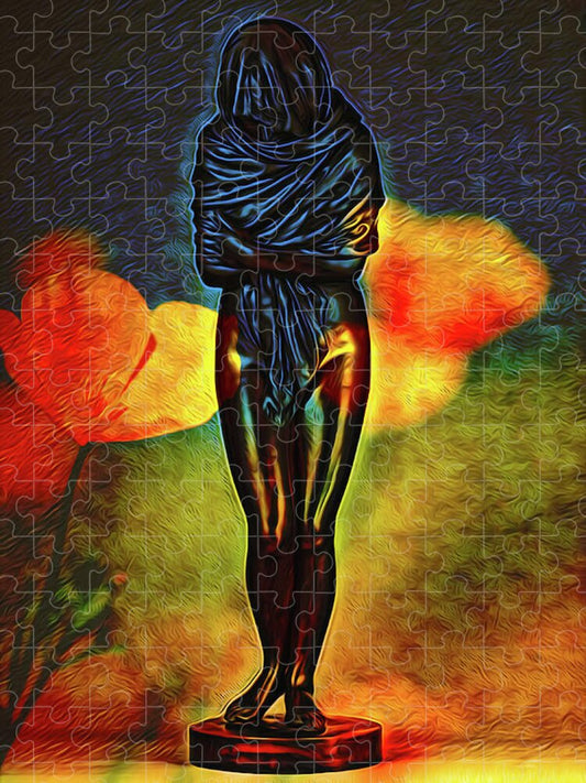 Poppy Flowers and Statue - Puzzle