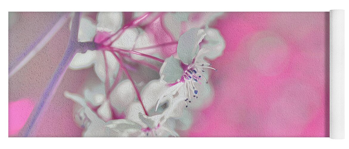 Pretty Pink Backdrop of Flowers  - Yoga Mat