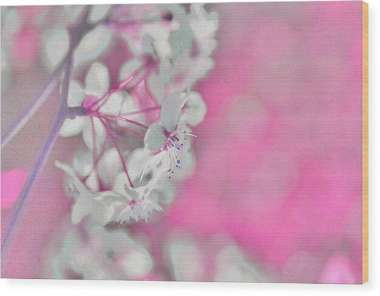 Pretty Pink Backdrop of Flowers  - Wood Print