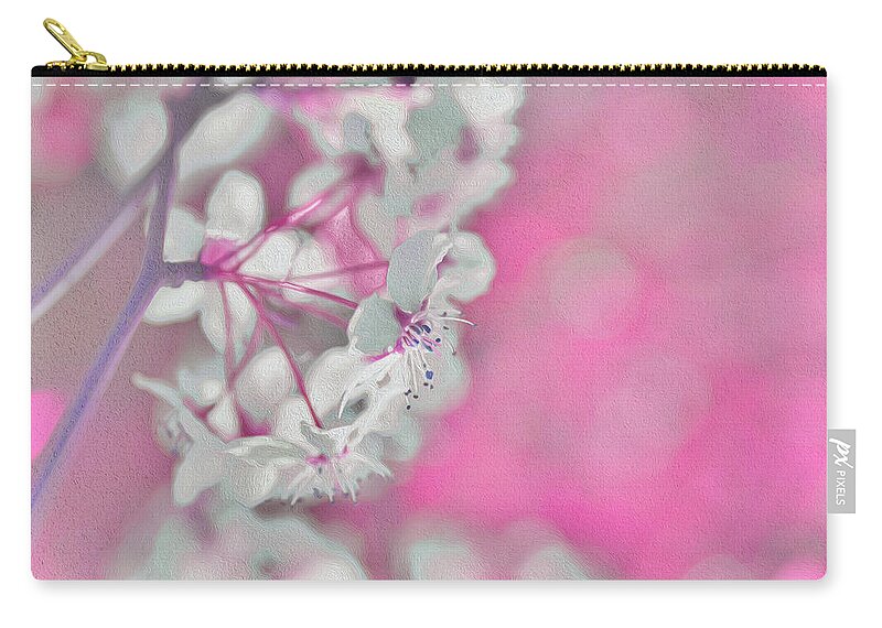 Pretty Pink Backdrop of Flowers  - Zip Pouch