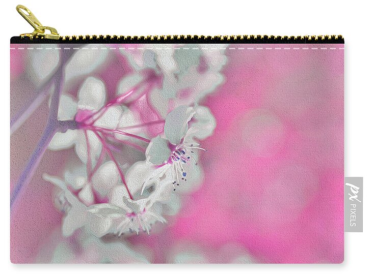 Pretty Pink Backdrop of Flowers  - Zip Pouch